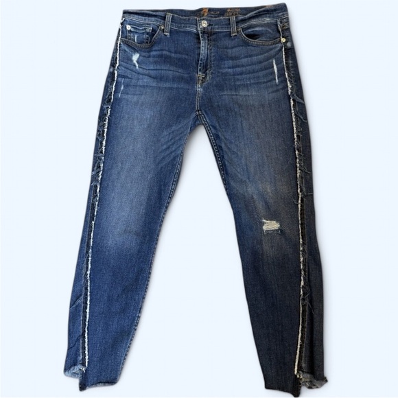 7 For All Mankind Ankle Skinny Jeans - Picture 1 of 8